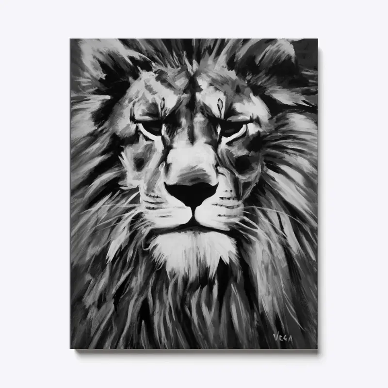 Black White Lion 